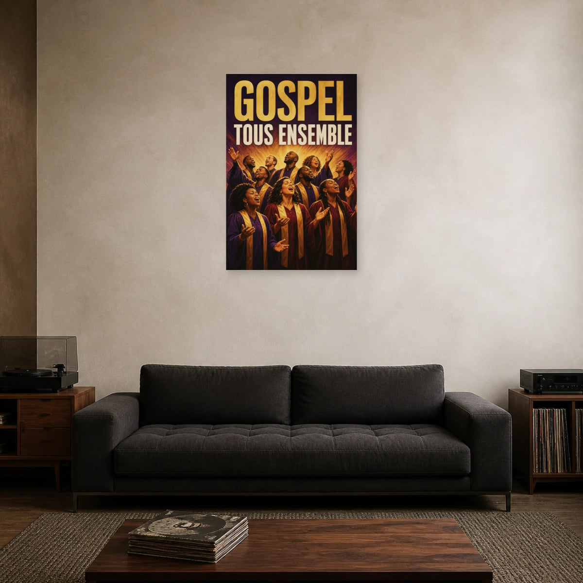 Affiche Concert gospel - Tous ensemble dans un salon - Art Virtuoso