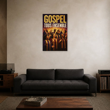 Affiche Concert gospel - Tous ensemble dans un salon - Art Virtuoso