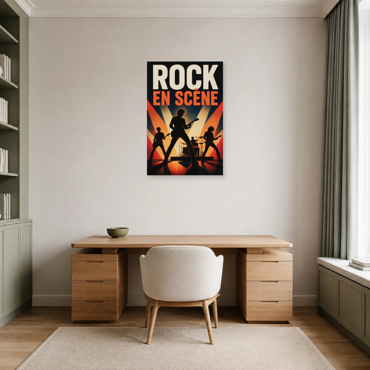 Affiche Concert rock - En scene dans un bureau - Art Virtuoso