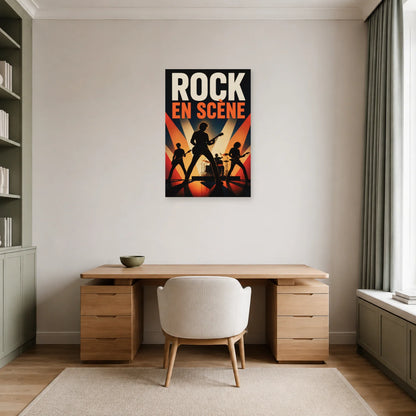 Affiche Concert rock - En scene dans un bureau - Art Virtuoso