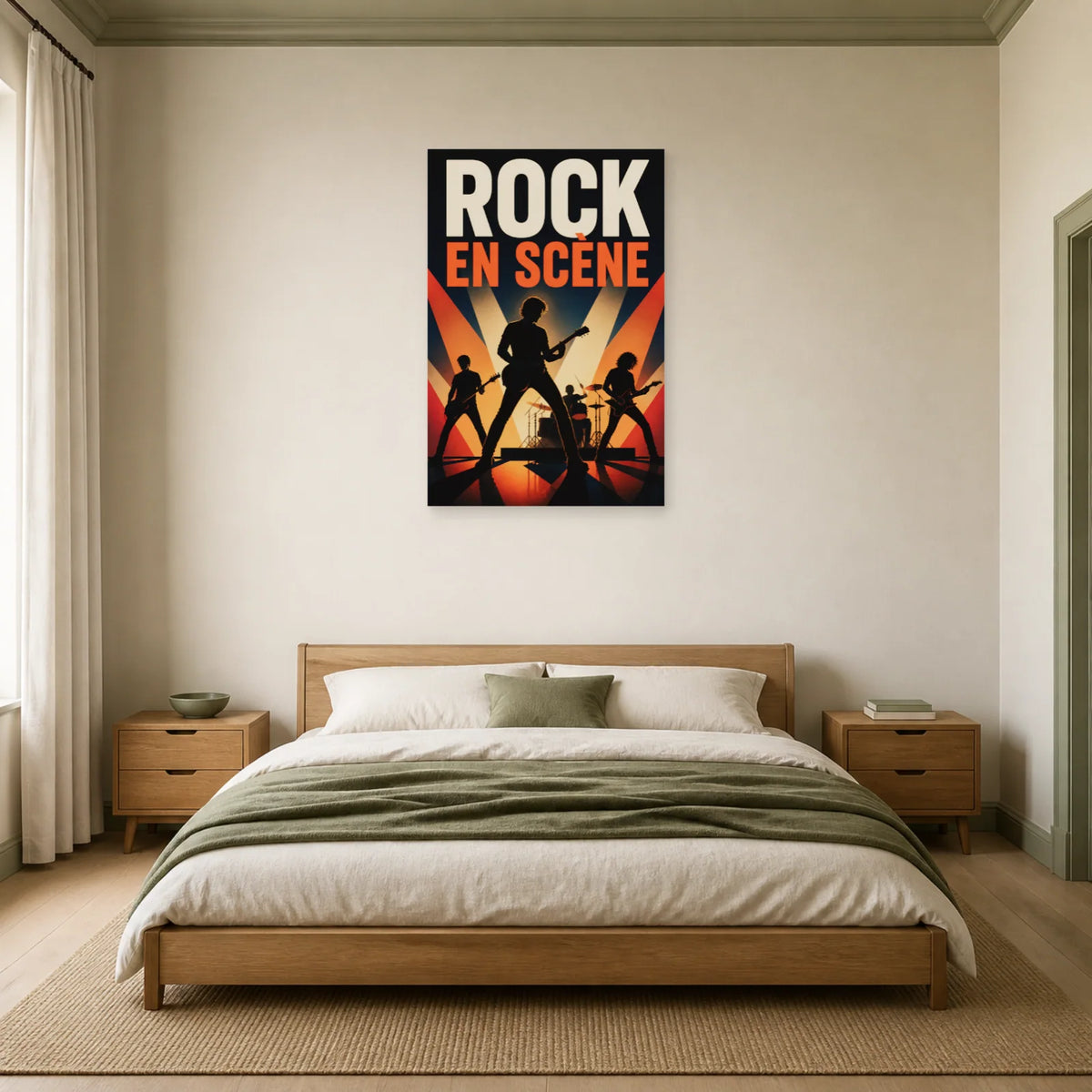 Affiche Concert rock - En scene dans une chambre - Art Virtuoso