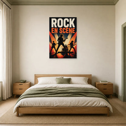 Affiche Concert rock - En scene dans une chambre - Art Virtuoso