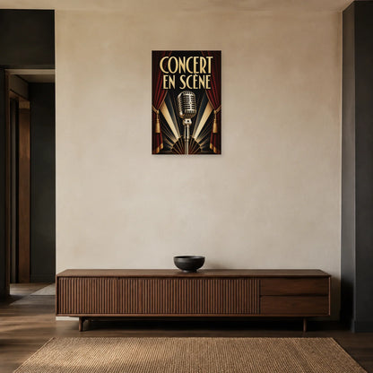 Affiche Concert vintage - En scene dans une entrée ou un couloir - Art Virtuoso