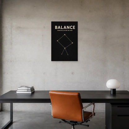 Affiche Balance – Constellation du Sud dans un bureau - Art Virtuoso