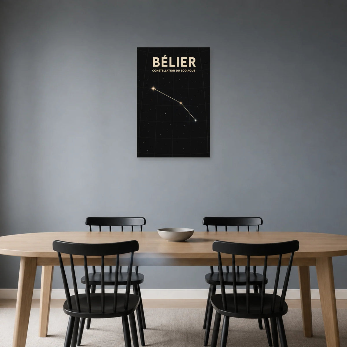 Affiche Bélier – Constellation du Zodiaque dans une salle à manger - Art Virtuoso