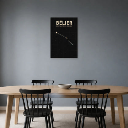 Affiche Bélier – Constellation du Zodiaque dans une salle à manger - Art Virtuoso