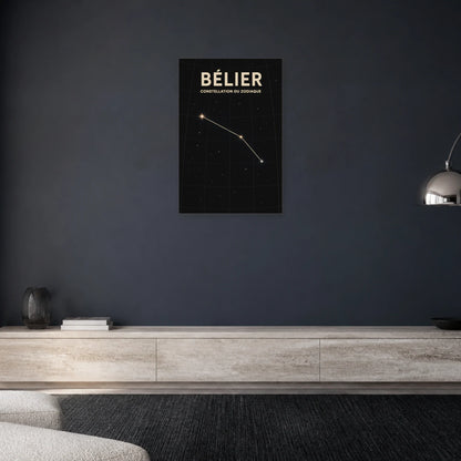 Affiche Bélier – Constellation du Zodiaque dans un salon - Art Virtuoso