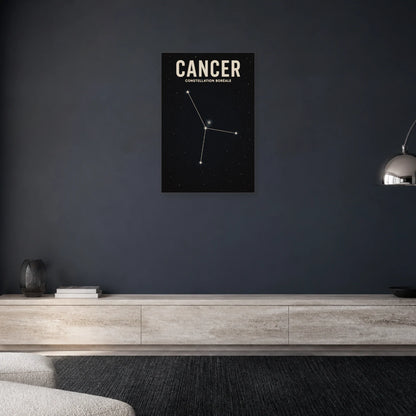 Affiche Cancer – Constellation Boréale dans un salon - Art Virtuoso