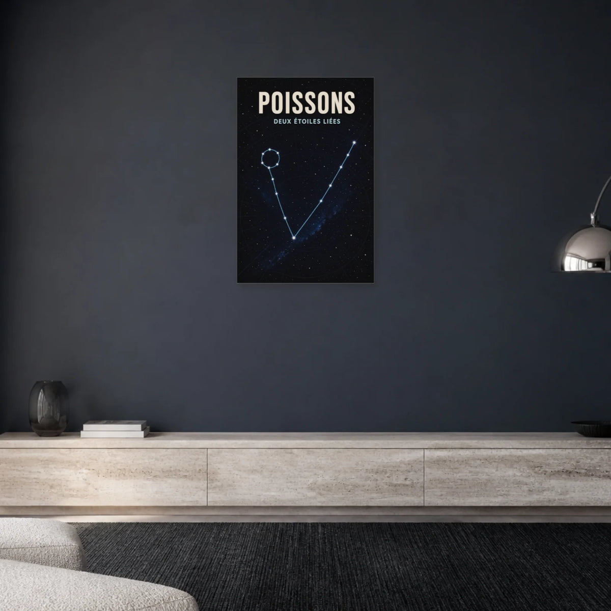 Affiche Poissons – Deux Étoiles Liées dans un salon - Art Virtuoso