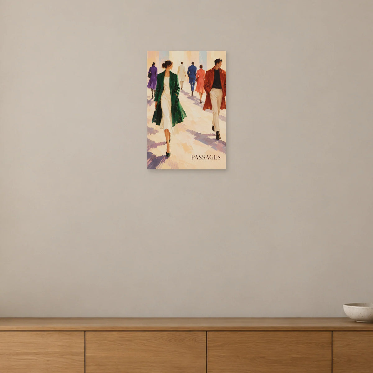 Affiche contemporaine – Passages dans une salle à manger - Art Virtuoso