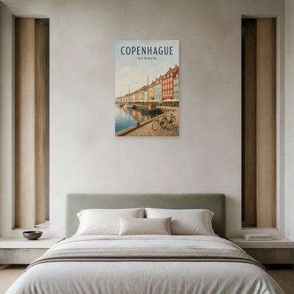 Affiche Copenhague – Nyhavn dans une chambre - Art Virtuoso