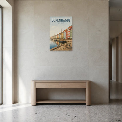 Affiche Copenhague – Nyhavn dans une entrée ou un couloir - Art Virtuoso