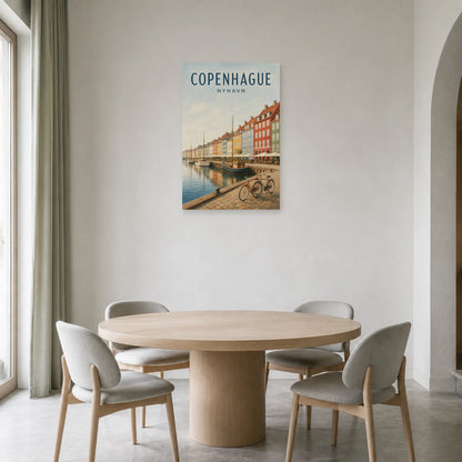 Affiche Copenhague – Nyhavn dans une salle à manger - Art Virtuoso