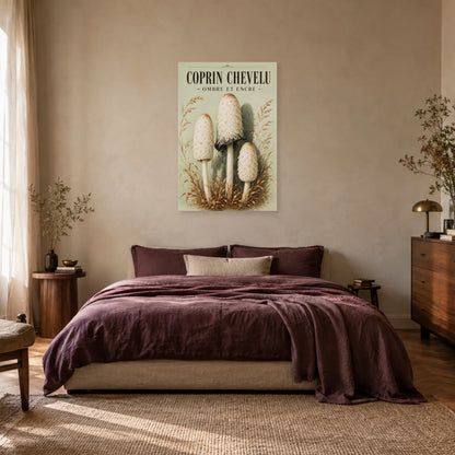 Affiche Coprin chevelu – Ombre et encre dans une chambre - Art Virtuoso