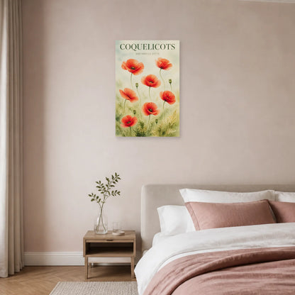 Affiche Coquelicots – Aquarelle d’Été dans une chambre - Art Virtuoso