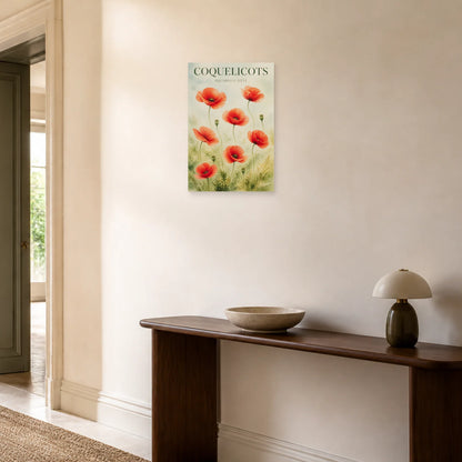 Affiche Coquelicots – Aquarelle d’Été dans une entrée ou un couloir - Art Virtuoso