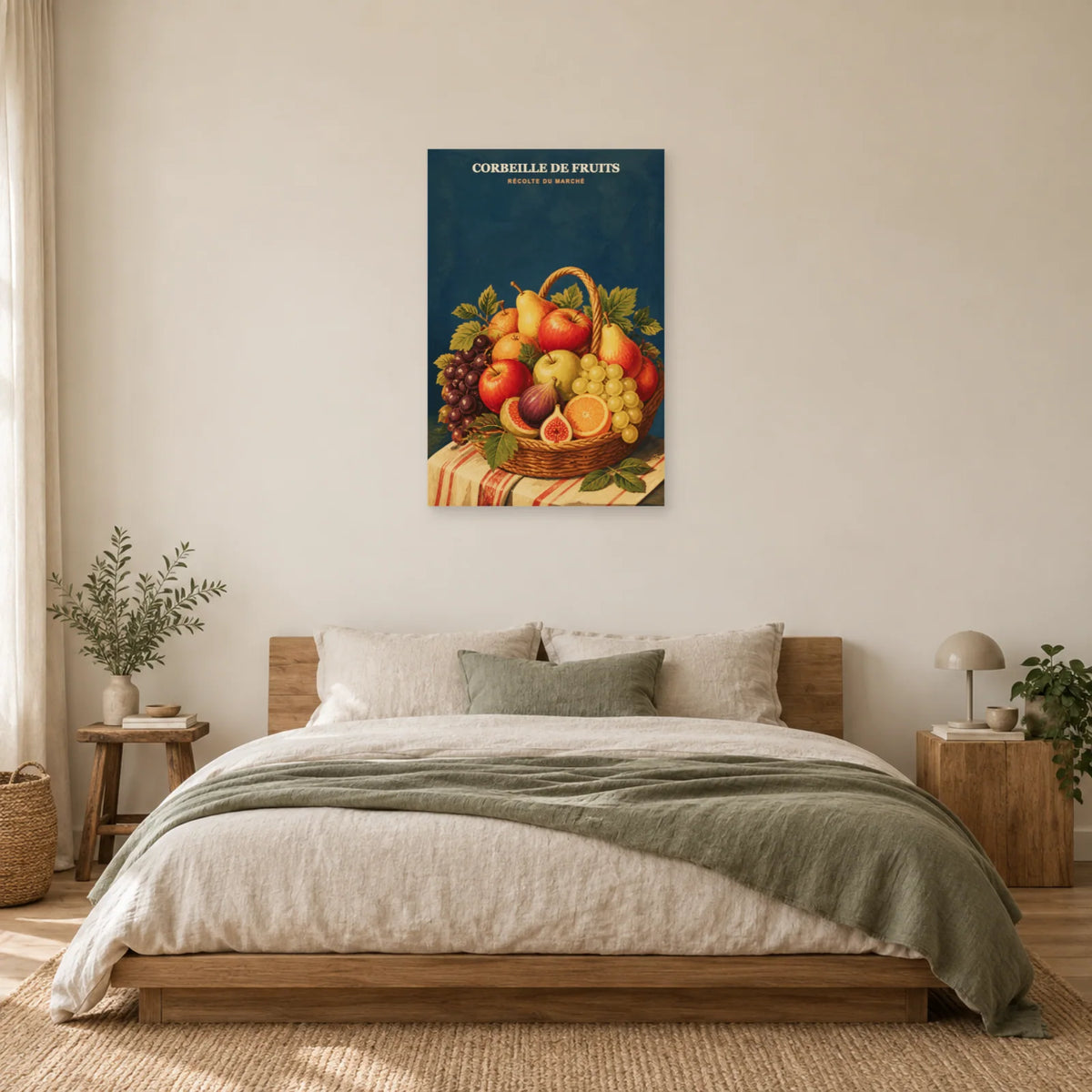 Affiche Corbeille de Fruits – Récolte du Marché dans une chambre - Art Virtuoso