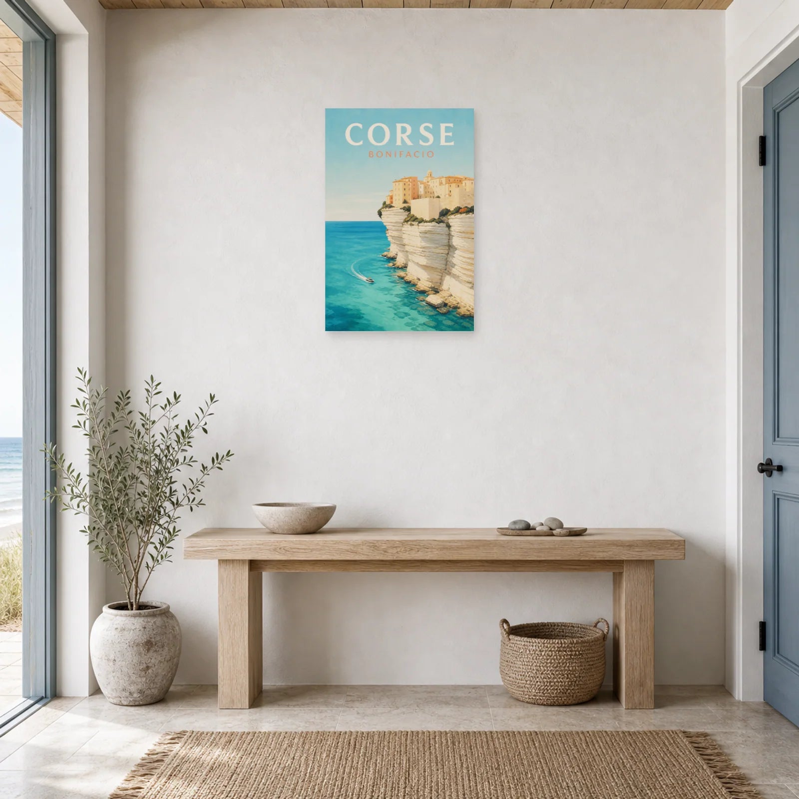 Affiche Corse – Bonifacio dans une entrée ou un couloir - Art Virtuoso