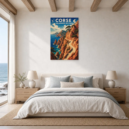 Affiche Corse – Calanques de Piana dans une chambre - Art Virtuoso