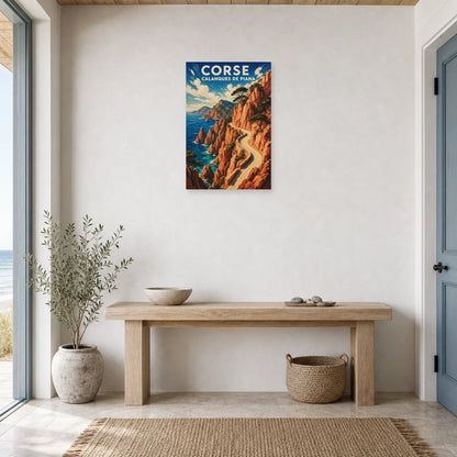 Affiche Corse – Calanques de Piana dans une entrée ou un couloir - Art Virtuoso