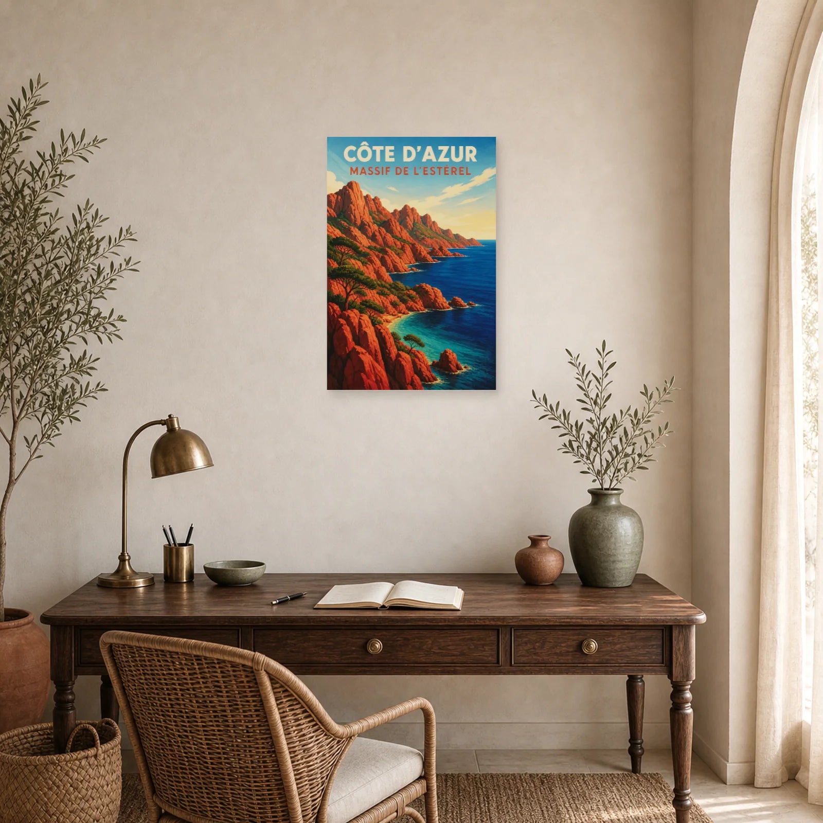 Affiche Côte d’Azur – Massif de l’Estérel dans un bureau - Art Virtuoso