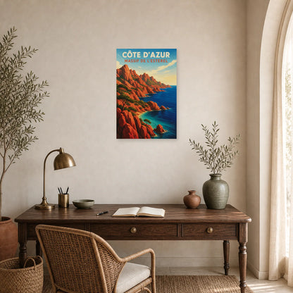 Affiche Côte d’Azur – Massif de l’Estérel dans un bureau - Art Virtuoso