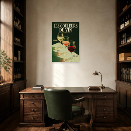 Affiche Les couleurs du vin dans un bureau - Art Virtuoso