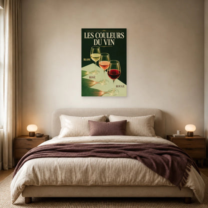 Affiche Les couleurs du vin dans une chambre - Art Virtuoso