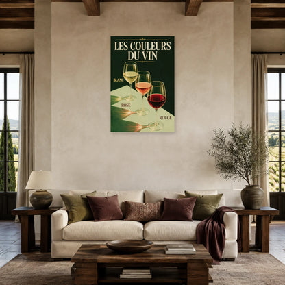 Affiche Les couleurs du vin dans un salon - Art Virtuoso