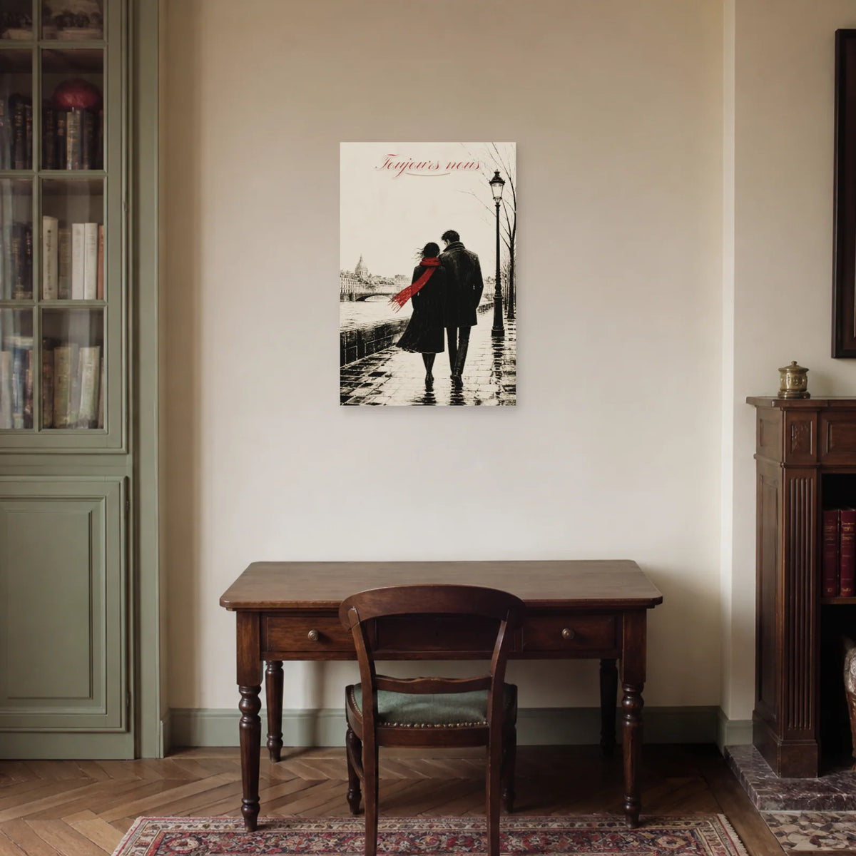 Affiche Toujours nous - Couple de dos dans un bureau - Art Virtuoso