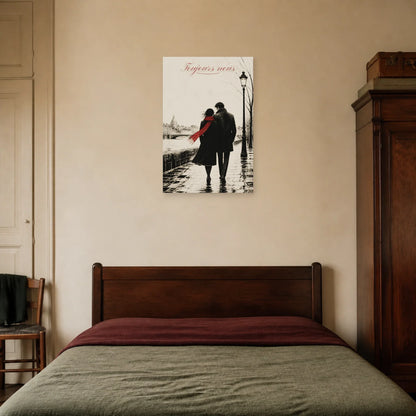 Affiche Toujours nous - Couple de dos dans une chambre - Art Virtuoso