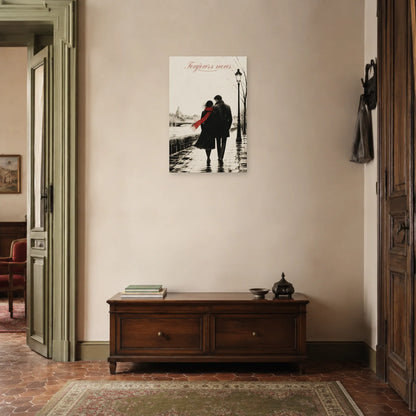 Affiche Toujours nous - Couple de dos dans une entrée ou un couloir - Art Virtuoso
