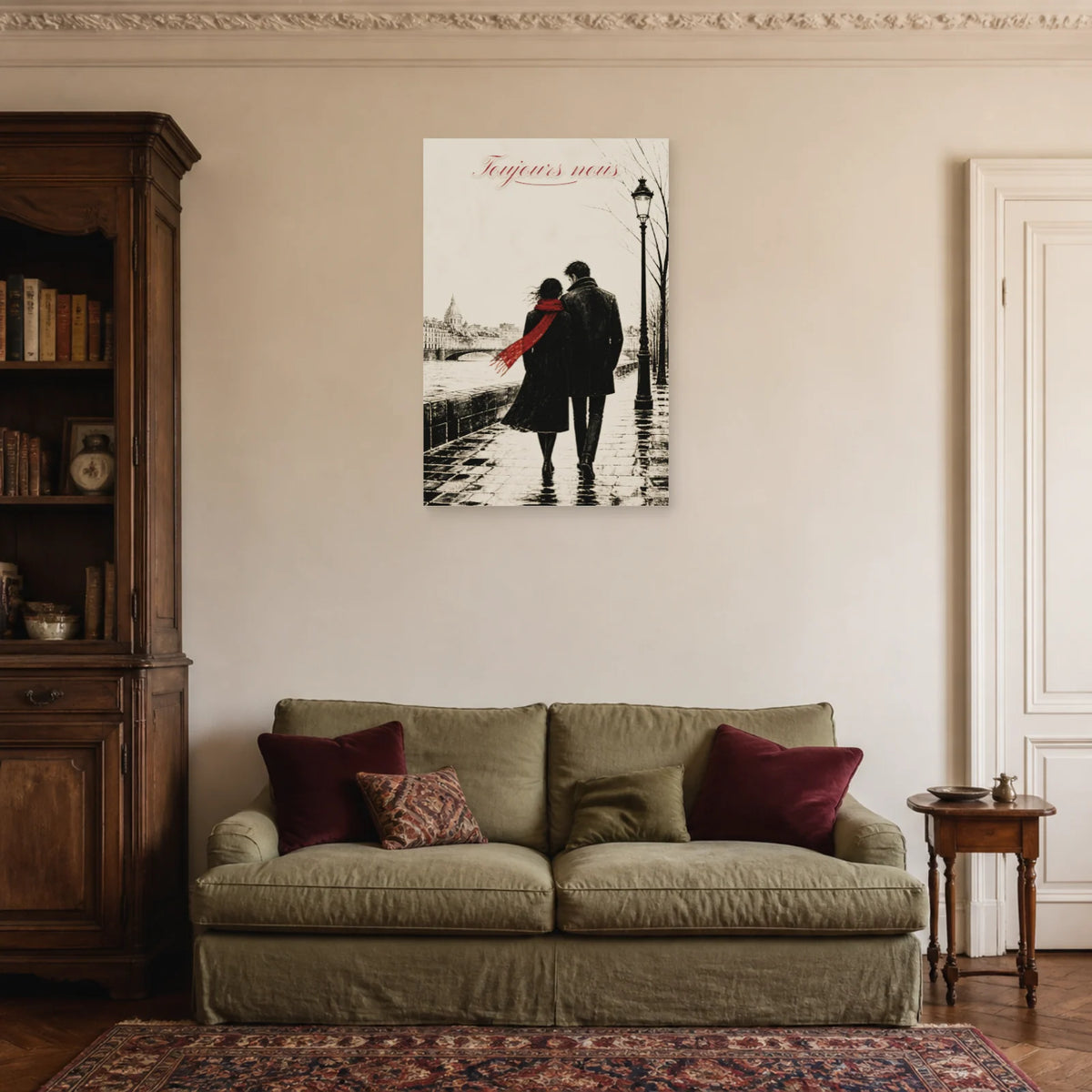 Affiche Toujours nous - Couple de dos dans un salon - Art Virtuoso