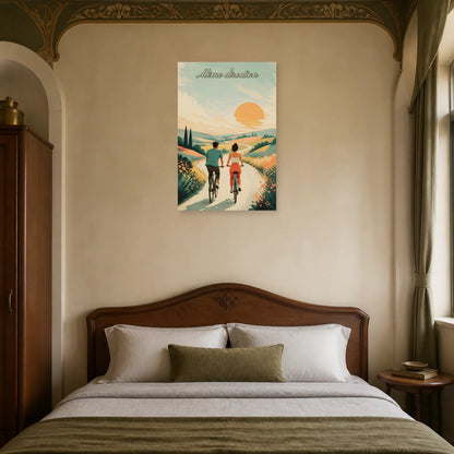 Affiche Même direction - Couple moderne dans une chambre - Art Virtuoso