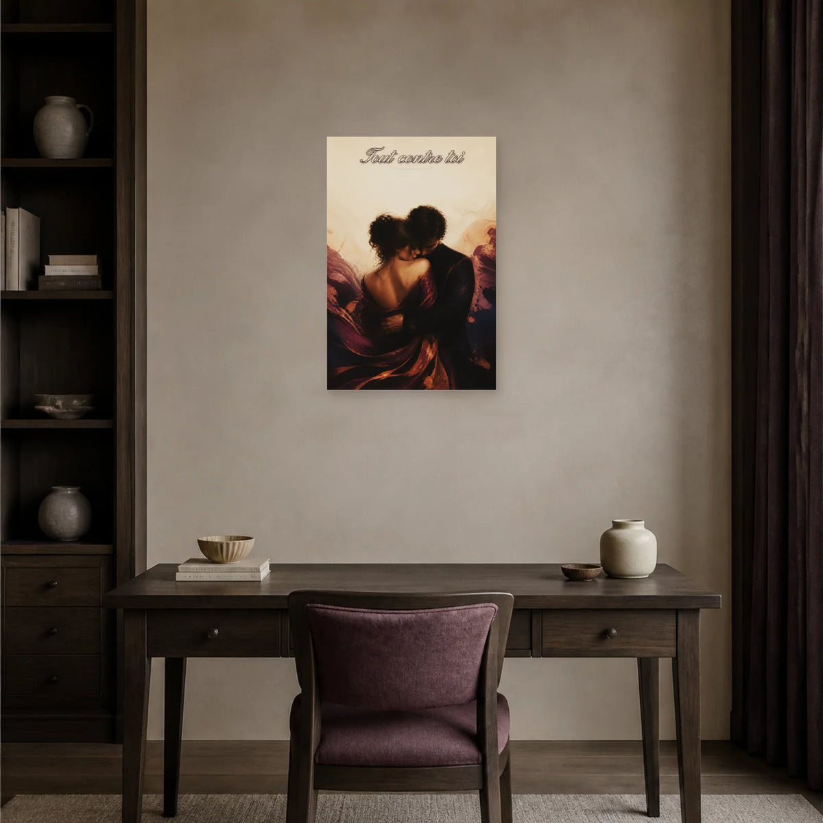 Affiche Tout contre toi - Couple sensuel dans un bureau - Art Virtuoso