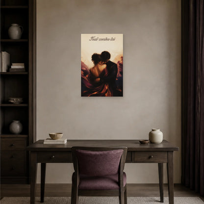 Affiche Tout contre toi - Couple sensuel dans un bureau - Art Virtuoso
