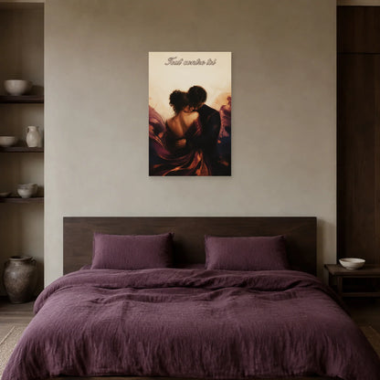 Affiche Tout contre toi - Couple sensuel dans une chambre - Art Virtuoso