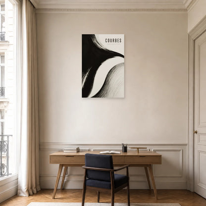 Affiche Courbes – Abstraction I dans un bureau - Art Virtuoso