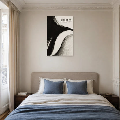 Affiche Courbes – Abstraction I dans une chambre - Art Virtuoso