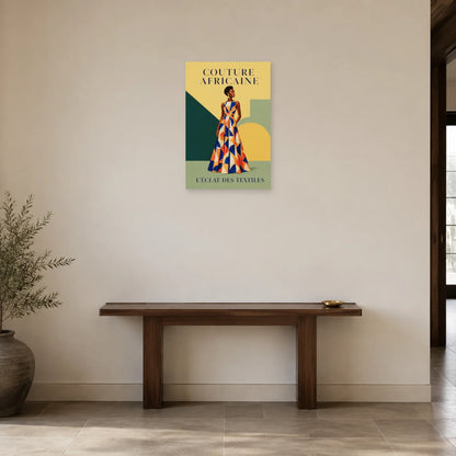 Affiche Couture africaine, éclat des textiles dans une entrée ou un couloir - Art Virtuoso