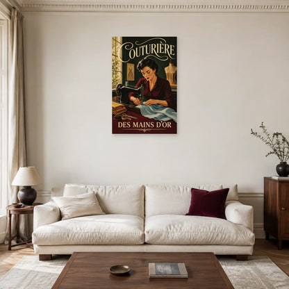 Affiche Couturière, des mains d'or dans un salon - Art Virtuoso