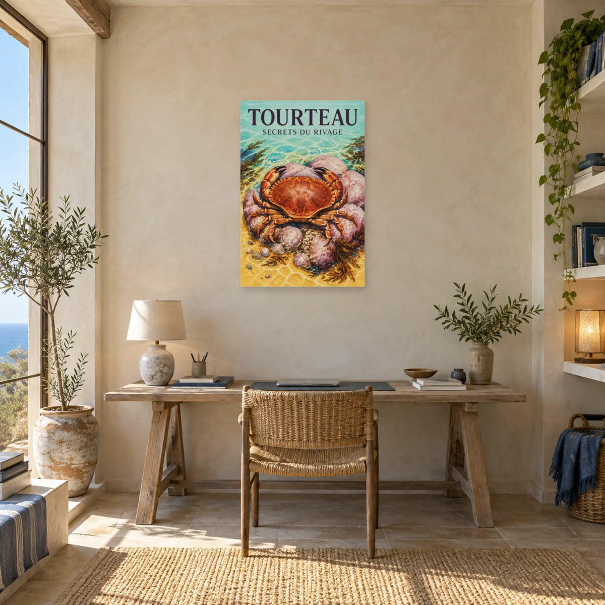 Affiche Tourteau - Secrets du rivage dans un bureau - Art Virtuoso