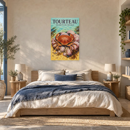 Affiche Tourteau - Secrets du rivage dans une chambre - Art Virtuoso
