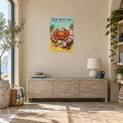 Affiche Tourteau - Secrets du rivage dans une entrée ou un couloir - Art Virtuoso