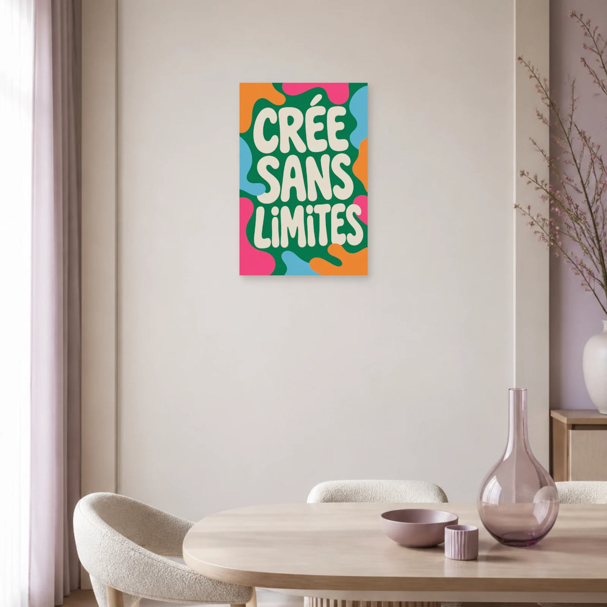 Affiche Crée sans limites – Formes libres dans une salle à manger - Art Virtuoso