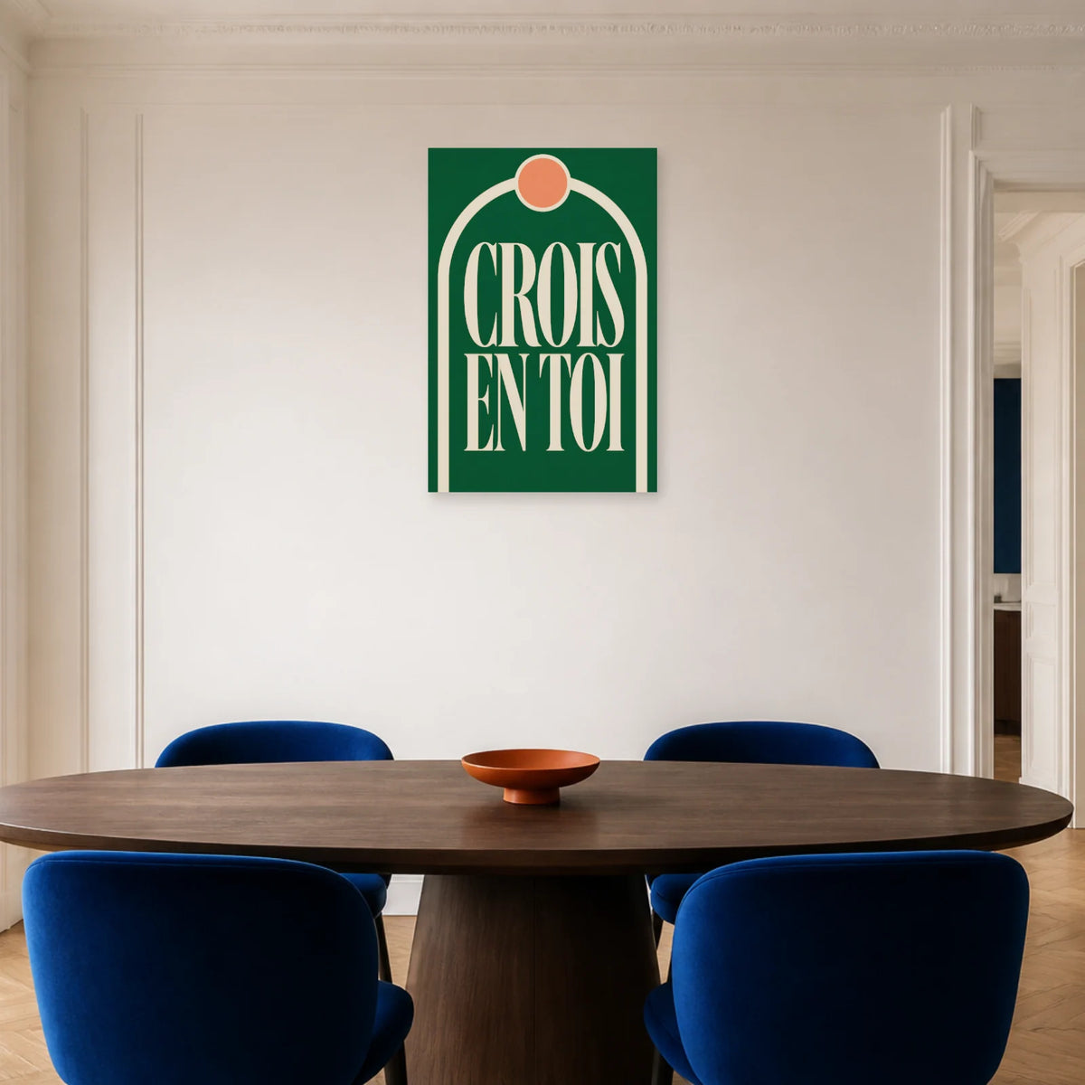 Affiche Crois en toi – Arche de confiance dans une salle à manger - Art Virtuoso