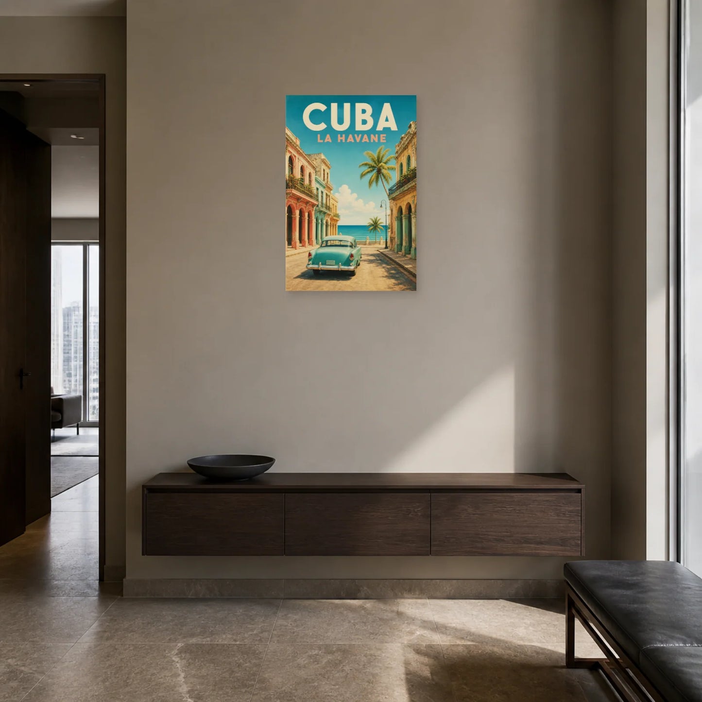 Affiche Cuba – La Havane dans une entrée ou un couloir - Art Virtuoso