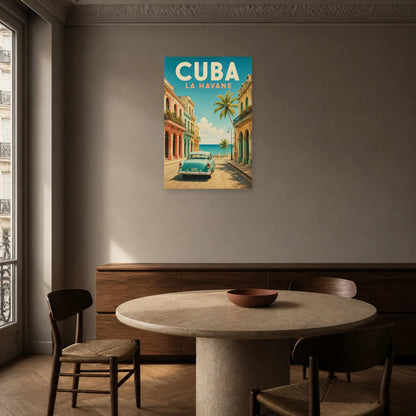 Affiche Cuba – La Havane dans une salle à manger - Art Virtuoso