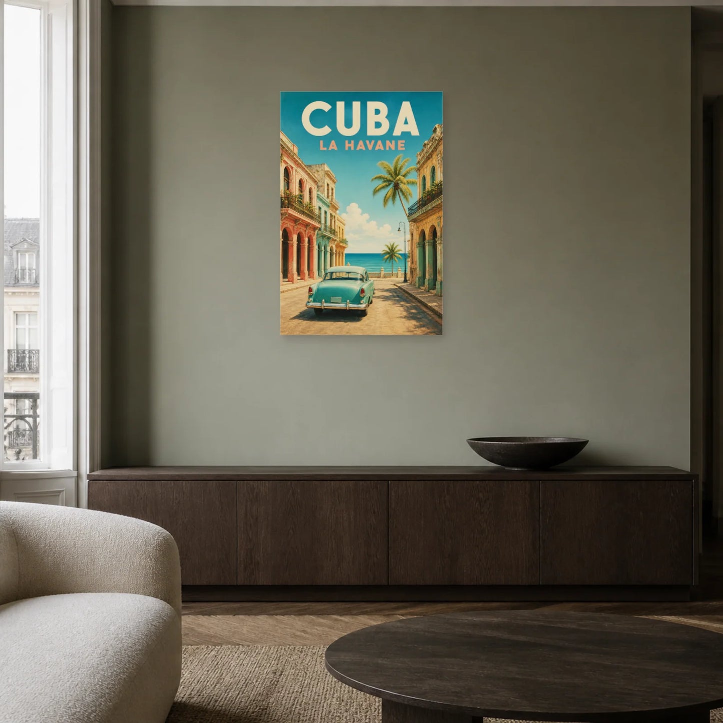 Affiche Cuba – La Havane dans un salon - Art Virtuoso