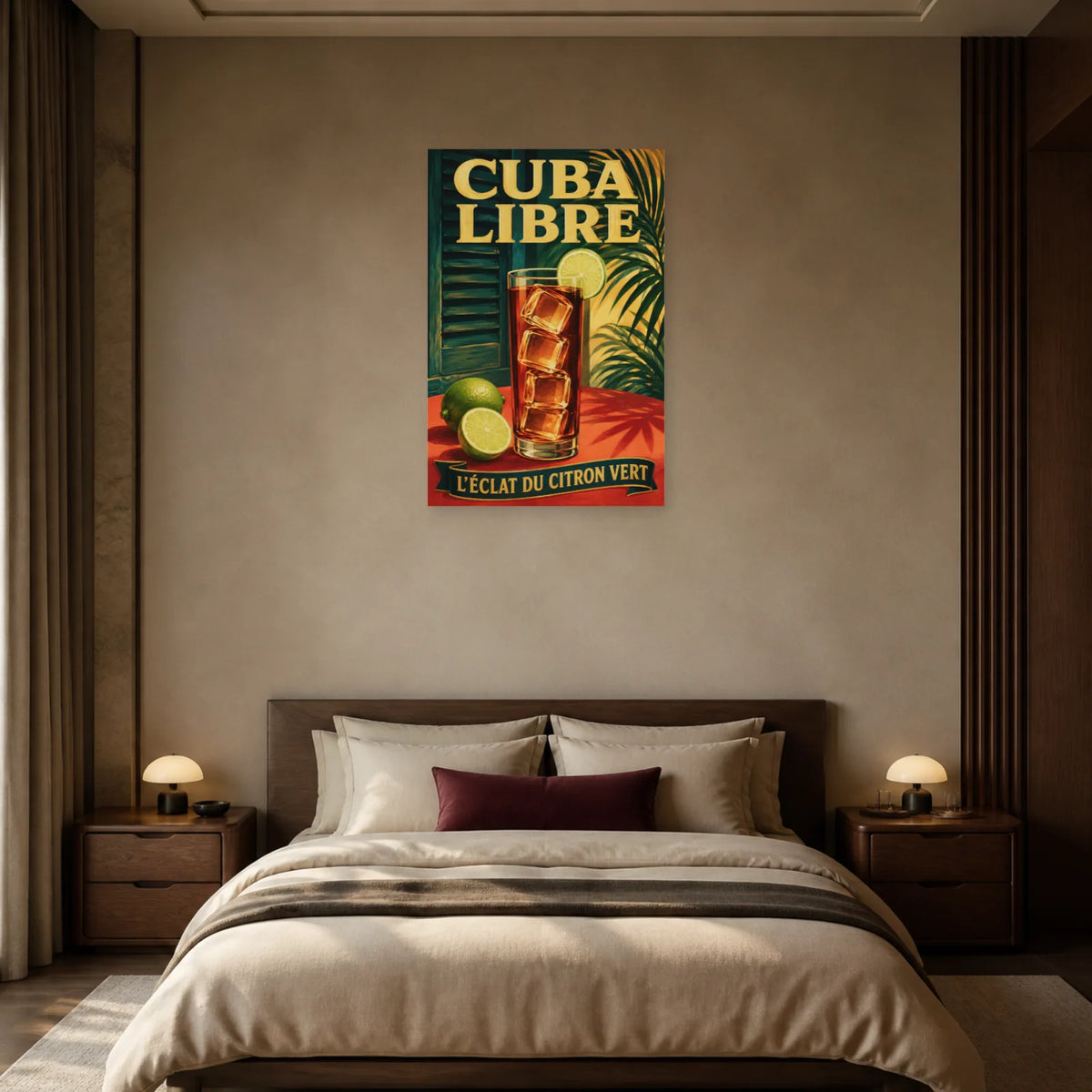 Affiche Cuba libre, l’éclat du citron vert dans une chambre - Art Virtuoso